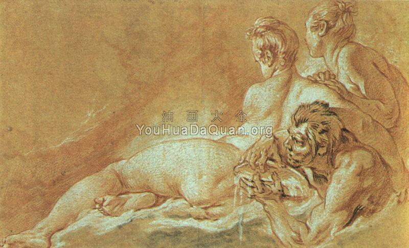 仙女和海神 - 弗朗索瓦·布歇